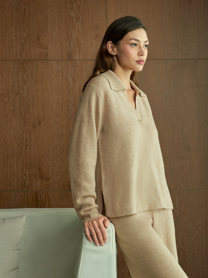 Wren knit lounge pant oatmeal